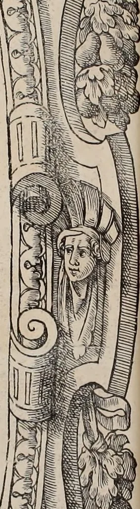 An illustration from Augustissimorum imperatorum, serenissimorum regum, atque archiducum, illustrissimorum principum, necnon comitum, baronum, nobilium, aliorumq[ue] clarissimorum virorum, qui aut ipsi cum imperio bellorum duces fuerunt, aut in iisdem præfecturis insignioribus laudabiliter functi sunt, verissimæ imagines, & rerum ab ipsis domi, forisq[ue] gestarum succinctæ descriptiones. Quorum arma, aut integra, aut horum partes, quibus induti, vsique aduersus hostem heroica facinora patrarunt, aut quorum auspiciis tàm prospera quàm aduersa fortuna res magnæ gestæ sunt, à serenissimo principe Ferdinando, archiduce Austriæ, duce Burgundiæ, comte Habspurgi & Tyrolis &c. ex omnibus ferè orbis terrarum prouinciis partim conquista, partim ab illorum hæredibus & successoribus transmissa, in celebri Ambrosianæ arcis armamentario, à sua serenitate non procul ciutate Oenipontana extructo, conspiciuntur, 1601, leaf 225