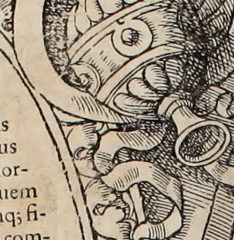 An illustration from Augustissimorum imperatorum, serenissimorum regum, atque archiducum, illustrissimorum principum, necnon comitum, baronum, nobilium, aliorumq[ue] clarissimorum virorum, qui aut ipsi cum imperio bellorum duces fuerunt, aut in iisdem præfecturis insignioribus laudabiliter functi sunt, verissimæ imagines, & rerum ab ipsis domi, forisq[ue] gestarum succinctæ descriptiones. Quorum arma, aut integra, aut horum partes, quibus induti, vsique aduersus hostem heroica facinora patrarunt, aut quorum auspiciis tàm prospera quàm aduersa fortuna res magnæ gestæ sunt, à serenissimo principe Ferdinando, archiduce Austriæ, duce Burgundiæ, comte Habspurgi & Tyrolis &c. ex omnibus ferè orbis terrarum prouinciis partim conquista, partim ab illorum hæredibus & successoribus transmissa, in celebri Ambrosianæ arcis armamentario, à sua serenitate non procul ciutate Oenipontana extructo, conspiciuntur, 1601, leaf 251