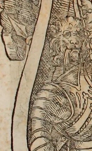 An illustration from Augustissimorum imperatorum, serenissimorum regum, atque archiducum, illustrissimorum principum, necnon comitum, baronum, nobilium, aliorumq[ue] clarissimorum virorum, qui aut ipsi cum imperio bellorum duces fuerunt, aut in iisdem præfecturis insignioribus laudabiliter functi sunt, verissimæ imagines, & rerum ab ipsis domi, forisq[ue] gestarum succinctæ descriptiones. Quorum arma, aut integra, aut horum partes, quibus induti, vsique aduersus hostem heroica facinora patrarunt, aut quorum auspiciis tàm prospera quàm aduersa fortuna res magnæ gestæ sunt, à serenissimo principe Ferdinando, archiduce Austriæ, duce Burgundiæ, comte Habspurgi & Tyrolis &c. ex omnibus ferè orbis terrarum prouinciis partim conquista, partim ab illorum hæredibus & successoribus transmissa, in celebri Ambrosianæ arcis armamentario, à sua serenitate non procul ciutate Oenipontana extructo, conspiciuntur, 1601, leaf 255