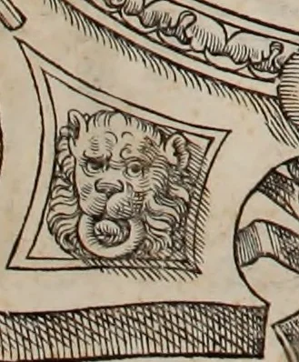 An illustration from Augustissimorum imperatorum, serenissimorum regum, atque archiducum, illustrissimorum principum, necnon comitum, baronum, nobilium, aliorumq[ue] clarissimorum virorum, qui aut ipsi cum imperio bellorum duces fuerunt, aut in iisdem præfecturis insignioribus laudabiliter functi sunt, verissimæ imagines, & rerum ab ipsis domi, forisq[ue] gestarum succinctæ descriptiones. Quorum arma, aut integra, aut horum partes, quibus induti, vsique aduersus hostem heroica facinora patrarunt, aut quorum auspiciis tàm prospera quàm aduersa fortuna res magnæ gestæ sunt, à serenissimo principe Ferdinando, archiduce Austriæ, duce Burgundiæ, comte Habspurgi & Tyrolis &c. ex omnibus ferè orbis terrarum prouinciis partim conquista, partim ab illorum hæredibus & successoribus transmissa, in celebri Ambrosianæ arcis armamentario, à sua serenitate non procul ciutate Oenipontana extructo, conspiciuntur, 1601, leaf 255