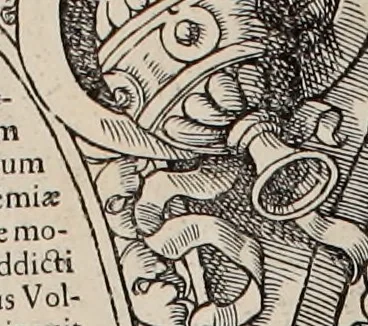 An illustration from Augustissimorum imperatorum, serenissimorum regum, atque archiducum, illustrissimorum principum, necnon comitum, baronum, nobilium, aliorumq[ue] clarissimorum virorum, qui aut ipsi cum imperio bellorum duces fuerunt, aut in iisdem præfecturis insignioribus laudabiliter functi sunt, verissimæ imagines, & rerum ab ipsis domi, forisq[ue] gestarum succinctæ descriptiones. Quorum arma, aut integra, aut horum partes, quibus induti, vsique aduersus hostem heroica facinora patrarunt, aut quorum auspiciis tàm prospera quàm aduersa fortuna res magnæ gestæ sunt, à serenissimo principe Ferdinando, archiduce Austriæ, duce Burgundiæ, comte Habspurgi & Tyrolis &c. ex omnibus ferè orbis terrarum prouinciis partim conquista, partim ab illorum hæredibus & successoribus transmissa, in celebri Ambrosianæ arcis armamentario, à sua serenitate non procul ciutate Oenipontana extructo, conspiciuntur, 1601, leaf 27