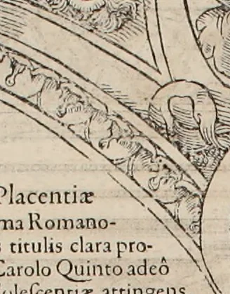 An illustration from Augustissimorum imperatorum, serenissimorum regum, atque archiducum, illustrissimorum principum, necnon comitum, baronum, nobilium, aliorumq[ue] clarissimorum virorum, qui aut ipsi cum imperio bellorum duces fuerunt, aut in iisdem præfecturis insignioribus laudabiliter functi sunt, verissimæ imagines, & rerum ab ipsis domi, forisq[ue] gestarum succinctæ descriptiones. Quorum arma, aut integra, aut horum partes, quibus induti, vsique aduersus hostem heroica facinora patrarunt, aut quorum auspiciis tàm prospera quàm aduersa fortuna res magnæ gestæ sunt, à serenissimo principe Ferdinando, archiduce Austriæ, duce Burgundiæ, comte Habspurgi & Tyrolis &c. ex omnibus ferè orbis terrarum prouinciis partim conquista, partim ab illorum hæredibus & successoribus transmissa, in celebri Ambrosianæ arcis armamentario, à sua serenitate non procul ciutate Oenipontana extructo, conspiciuntur, 1601, leaf 57