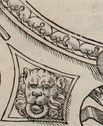 An illustration from Augustissimorum imperatorum, serenissimorum regum, atque archiducum, illustrissimorum principum, necnon comitum, baronum, nobilium, aliorumq[ue] clarissimorum virorum, qui aut ipsi cum imperio bellorum duces fuerunt, aut in iisdem præfecturis insignioribus laudabiliter functi sunt, verissimæ imagines, & rerum ab ipsis domi, forisq[ue] gestarum succinctæ descriptiones. Quorum arma, aut integra, aut horum partes, quibus induti, vsique aduersus hostem heroica facinora patrarunt, aut quorum auspiciis tàm prospera quàm aduersa fortuna res magnæ gestæ sunt, à serenissimo principe Ferdinando, archiduce Austriæ, duce Burgundiæ, comte Habspurgi & Tyrolis &c. ex omnibus ferè orbis terrarum prouinciis partim conquista, partim ab illorum hæredibus & successoribus transmissa, in celebri Ambrosianæ arcis armamentario, à sua serenitate non procul ciutate Oenipontana extructo, conspiciuntur, 1601, leaf 75