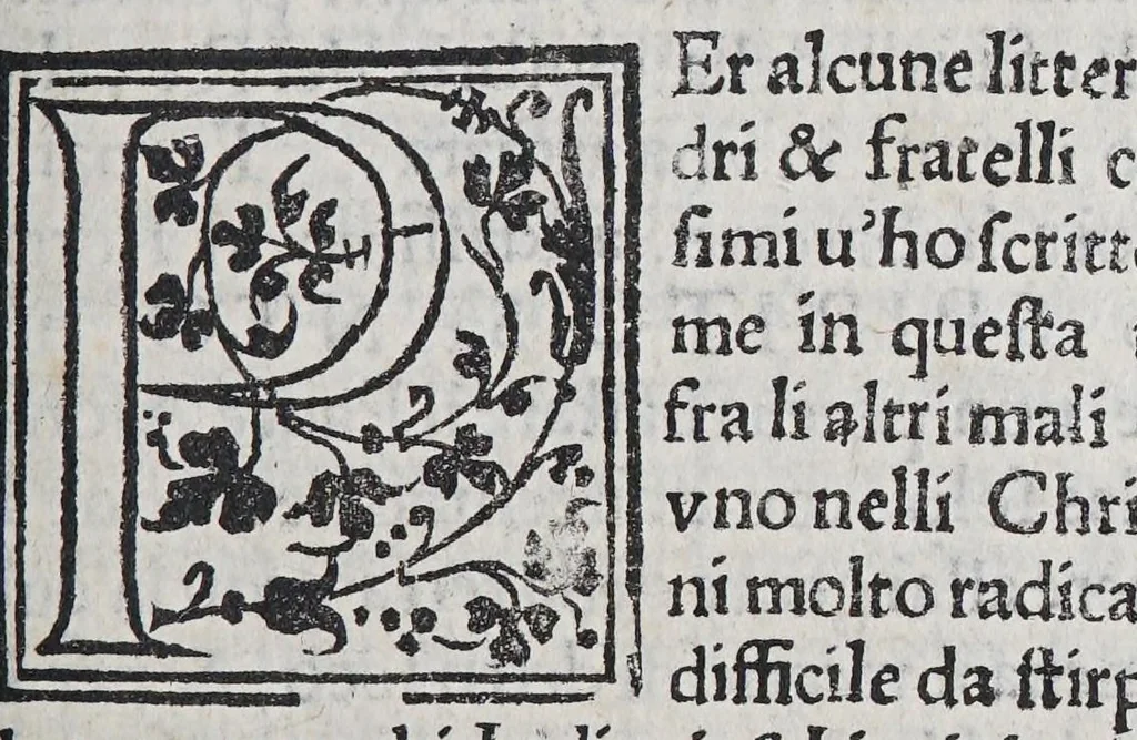 An illustration from Auisi particolari delle Indie di Portugallo riceuuti in questi doi anni del .1551. & 1552. da li reuere[n]di padri de la Co[m]pagnia de Iesu, : doue fra molte cose mirabili, si uede delli paesi, delle genti, & costumi loro & la grande co[n]uersioue [sic] di molti populi, che cominciano a riceuere il lume della sa[n]ta fede & relligione [sic] Christiana, 1552, leaf 153