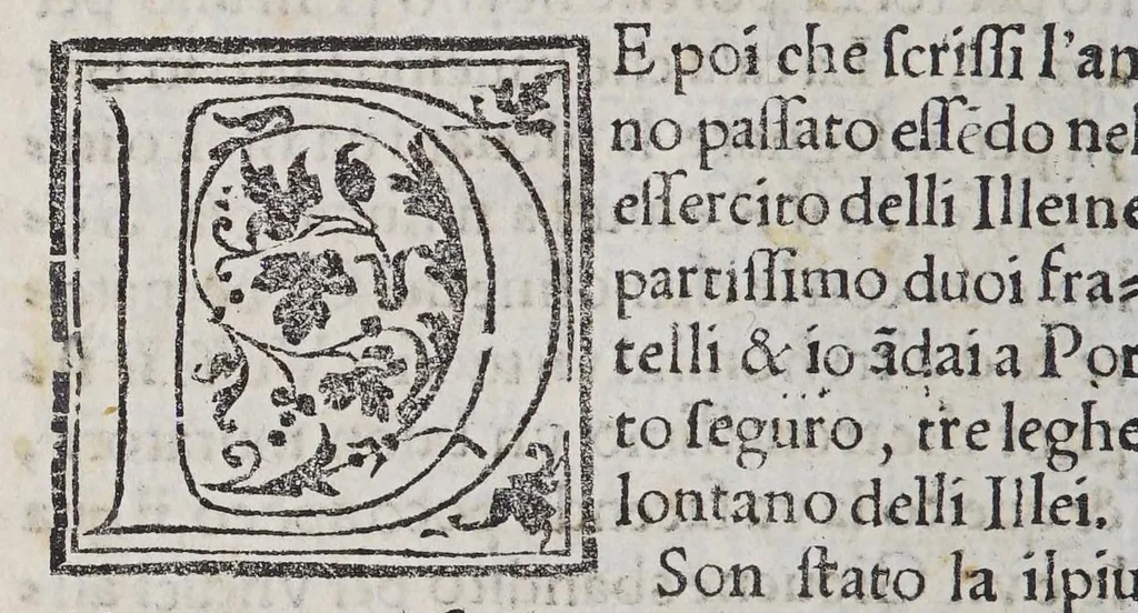 An illustration from Auisi particolari delle Indie di Portugallo riceuuti in questi doi anni del .1551. & 1552. da li reuere[n]di padri de la Co[m]pagnia de Iesu, : doue fra molte cose mirabili, si uede delli paesi, delle genti, & costumi loro & la grande co[n]uersioue [sic] di molti populi, che cominciano a riceuere il lume della sa[n]ta fede & relligione [sic] Christiana, 1552, leaf 142