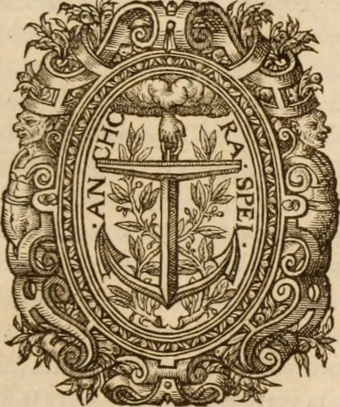 An illustration from The auncient ecclesiasticall histories of the first six hundred yeares after Christ, wrytten in the Greeke tongue by three learned historiographers, Eusebius, Socrates, and Euagrius. Eusebius Pamphilus Bishop of Cæsarea in Palæstina vvrote 10 bookes. Socrates Scholasticus of Constantinople vvrote 7 bookes. Euagrius Scholasticus of Antioch vvrote 6 bookes. VVhereunto is annexed Dorotheus Bishop of Tyrus, of the liues of the prophetes, apostles and 70 disciples. All which authors are faithfully translated out of the Greeke tongue by Meredith Hanmer, Maister of Arte and student in diuinitie. Last of all herein is contayned a profitable chronographie collected by the sayd translator, the title whereof is to be seene in the ende of this volume, with a copious index of the principall matters throughout all the histories, 1577, leaf 404