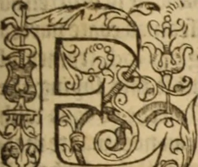 An illustration from The auncient ecclesiasticall histories of the first six hundred yeares after Christ, wrytten in the Greeke tongue by three learned historiographers, Eusebius, Socrates, and Euagrius. Eusebius Pamphilus Bishop of Cæsarea in Palæstina vvrote 10 bookes. Socrates Scholasticus of Constantinople vvrote 7 bookes. Euagrius Scholasticus of Antioch vvrote 6 bookes. VVhereunto is annexed Dorotheus Bishop of Tyrus, of the liues of the prophetes, apostles and 70 disciples. All which authors are faithfully translated out of the Greeke tongue by Meredith Hanmer, Maister of Arte and student in diuinitie. Last of all herein is contayned a profitable chronographie collected by the sayd translator, the title whereof is to be seene in the ende of this volume, with a copious index of the principall matters throughout all the histories, 1577, leaf 414