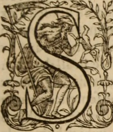 An illustration from The auncient ecclesiasticall histories of the first six hundred yeares after Christ, wrytten in the Greeke tongue by three learned historiographers, Eusebius, Socrates, and Euagrius. Eusebius Pamphilus Bishop of Cæsarea in Palæstina vvrote 10 bookes. Socrates Scholasticus of Constantinople vvrote 7 bookes. Euagrius Scholasticus of Antioch vvrote 6 bookes. VVhereunto is annexed Dorotheus Bishop of Tyrus, of the liues of the prophetes, apostles and 70 disciples. All which authors are faithfully translated out of the Greeke tongue by Meredith Hanmer, Maister of Arte and student in diuinitie. Last of all herein is contayned a profitable chronographie collected by the sayd translator, the title whereof is to be seene in the ende of this volume, with a copious index of the principall matters throughout all the histories, 1577, leaf 90