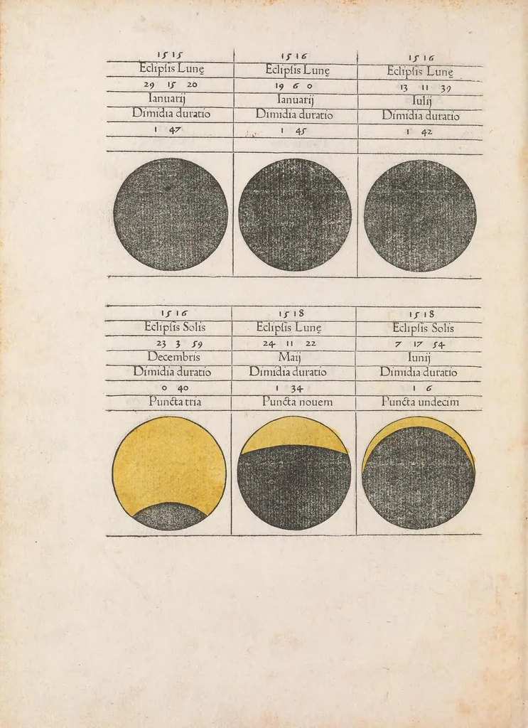 An illustration from Aureus hic liber est : non est preciosior ulla g ema kalendario : quod docet istud opus : aureus hic numerus, lun[a]e solisq[ue] labores monstrantur facile : cunctaq[ue] signa poli, quotq[ue] sub hoc libro terr[a]e per longa regantur tempora, quisq[ue] dies, mensis, & annus erit : scitur in instanti quecunq[ue] sit hora diei ; hunc emat astrologus qui uelit esse cito, leaf 38