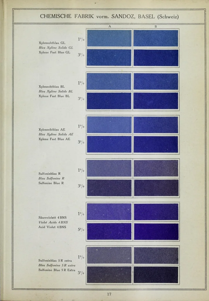 An illustration from Ausfärbungen auf Papier = Teintures sur papier = Dyeings on paper, 1900, leaf 29