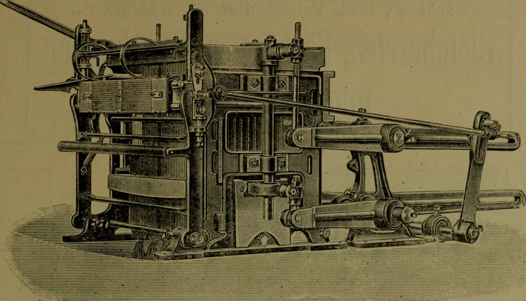 An illustration from Ausführliches Handbuch der Weberei. Ein Lehr- und Hilfsbuch für Fabrikanten, Weber und Webschüler, 1909, leaf 544