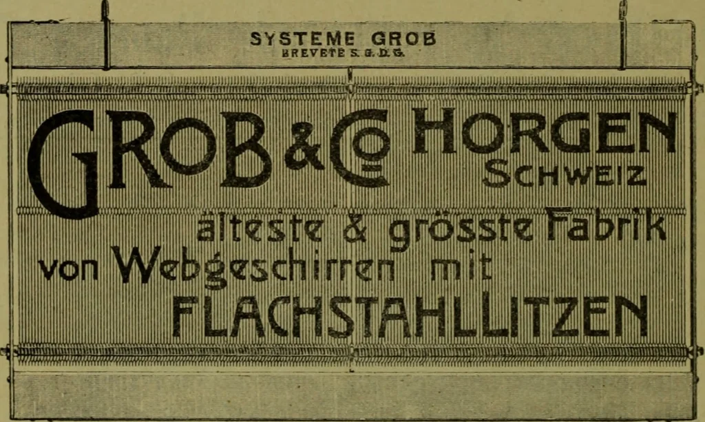 An illustration from Ausführliches Handbuch der Weberei. Ein Lehr- und Hilfsbuch für Fabrikanten, Weber und Webschüler, 1909, leaf 565