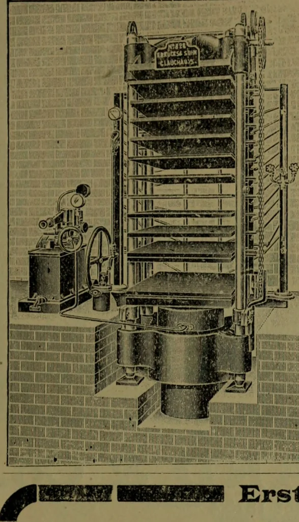An illustration from Ausführliches Handbuch der Weberei. Ein Lehr- und Hilfsbuch für Fabrikanten, Weber und Webschüler, 1909, leaf 568