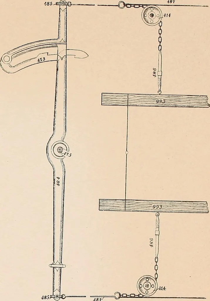 An illustration from Ausführliches Handbuch der Weberei. Ein Lehr- und Hilfsbuch für Fabrikanten, Weber und Webschüler, 1909, leaf 114