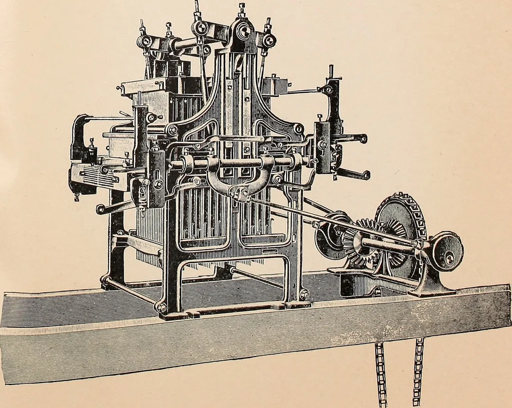 An illustration from Ausführliches Handbuch der Weberei. Ein Lehr- und Hilfsbuch für Fabrikanten, Weber und Webschüler, 1909, leaf 123