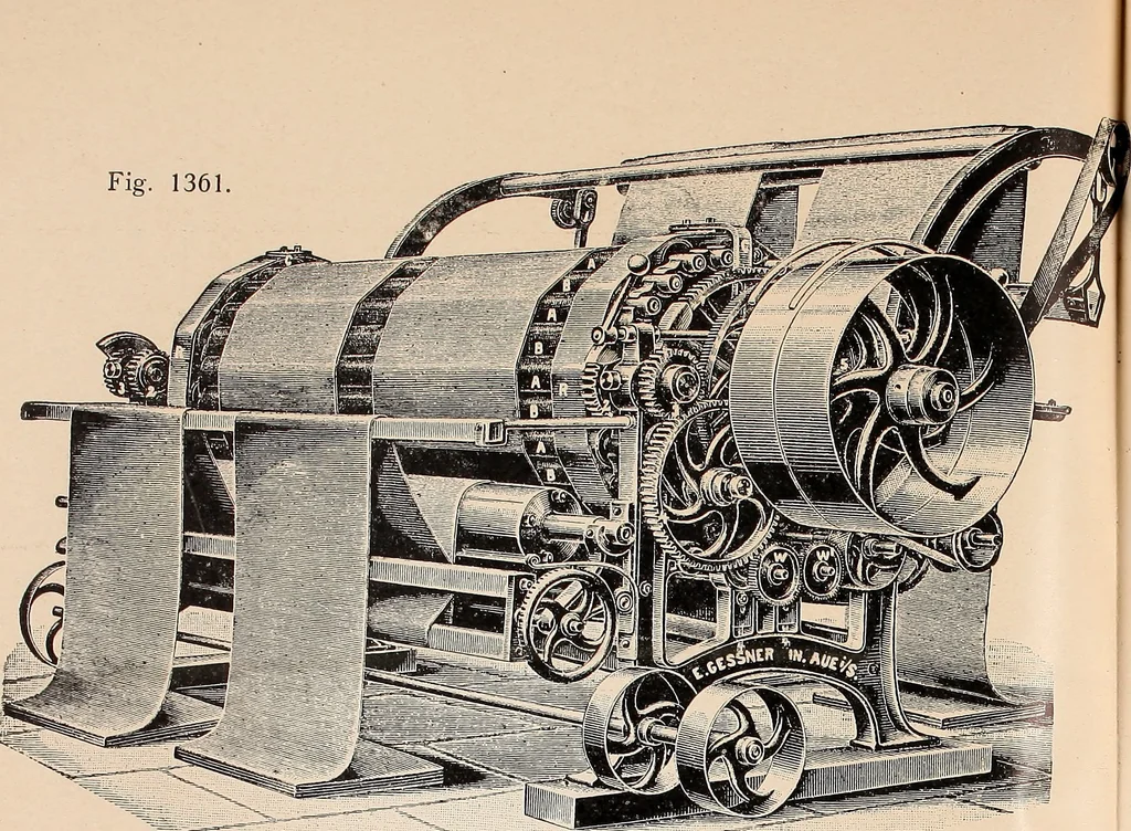 An illustration from Ausführliches Handbuch der Weberei. Ein Lehr- und Hilfsbuch für Fabrikanten, Weber und Webschüler, 1909, leaf 131
