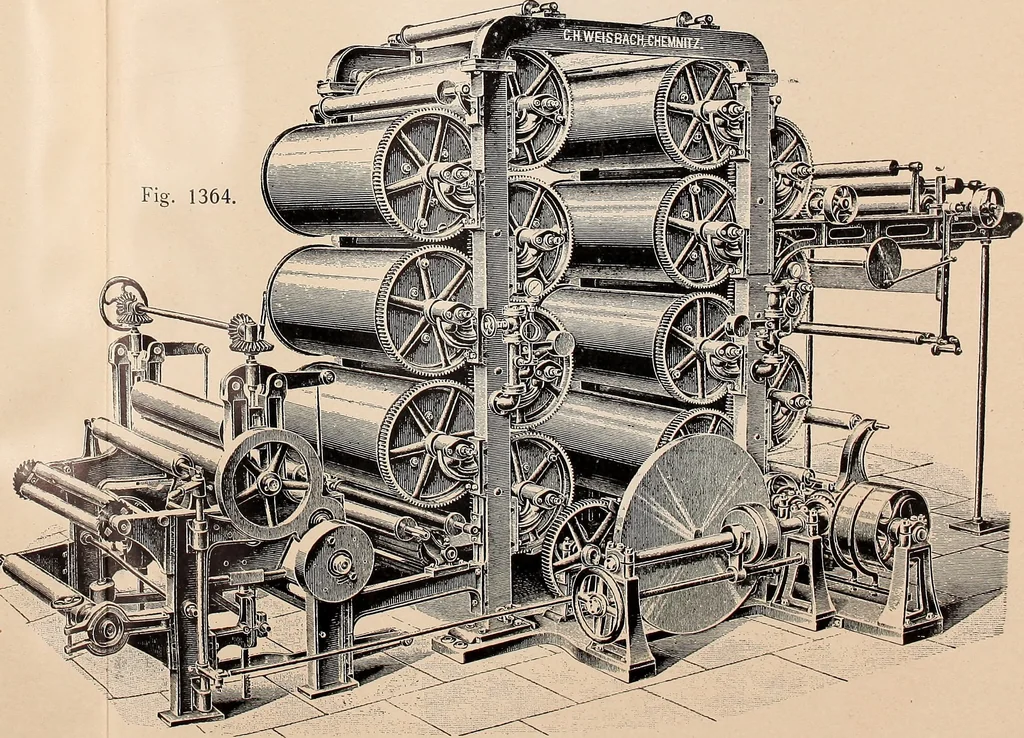 An illustration from Ausführliches Handbuch der Weberei. Ein Lehr- und Hilfsbuch für Fabrikanten, Weber und Webschüler, 1909, leaf 131