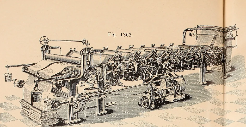 An illustration from Ausführliches Handbuch der Weberei. Ein Lehr- und Hilfsbuch für Fabrikanten, Weber und Webschüler, 1909, leaf 132