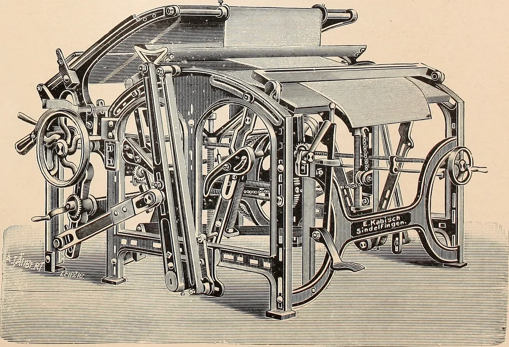 An illustration from Ausführliches Handbuch der Weberei. Ein Lehr- und Hilfsbuch für Fabrikanten, Weber und Webschüler, 1909, leaf 135