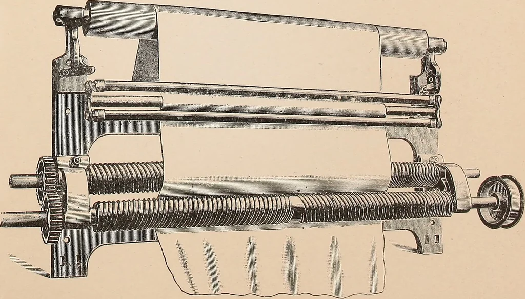 An illustration from Ausführliches Handbuch der Weberei. Ein Lehr- und Hilfsbuch für Fabrikanten, Weber und Webschüler, 1909, leaf 136