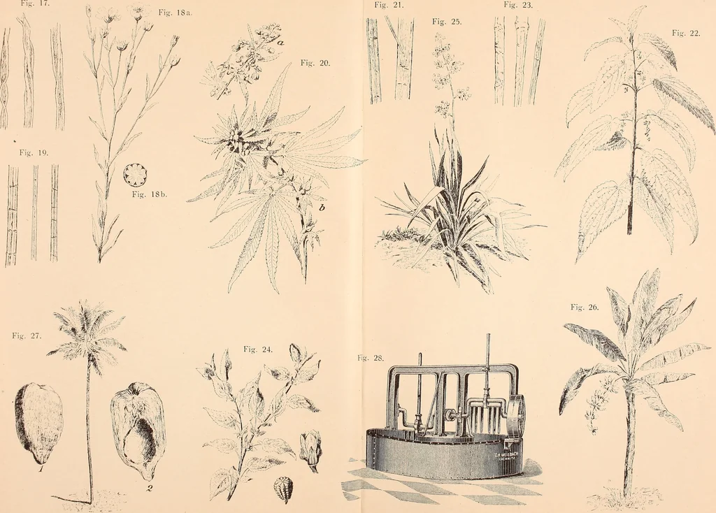 An illustration from Ausführliches Handbuch der Weberei. Ein Lehr- und Hilfsbuch für Fabrikanten, Weber und Webschüler, 1909, leaf 14