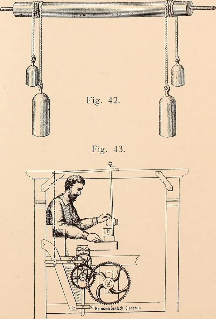 An illustration from Ausführliches Handbuch der Weberei. Ein Lehr- und Hilfsbuch für Fabrikanten, Weber und Webschüler, 1909, leaf 16