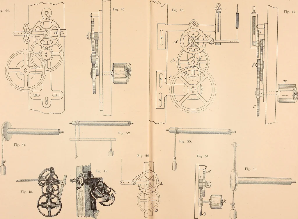 An illustration from Ausführliches Handbuch der Weberei. Ein Lehr- und Hilfsbuch für Fabrikanten, Weber und Webschüler, 1909, leaf 17