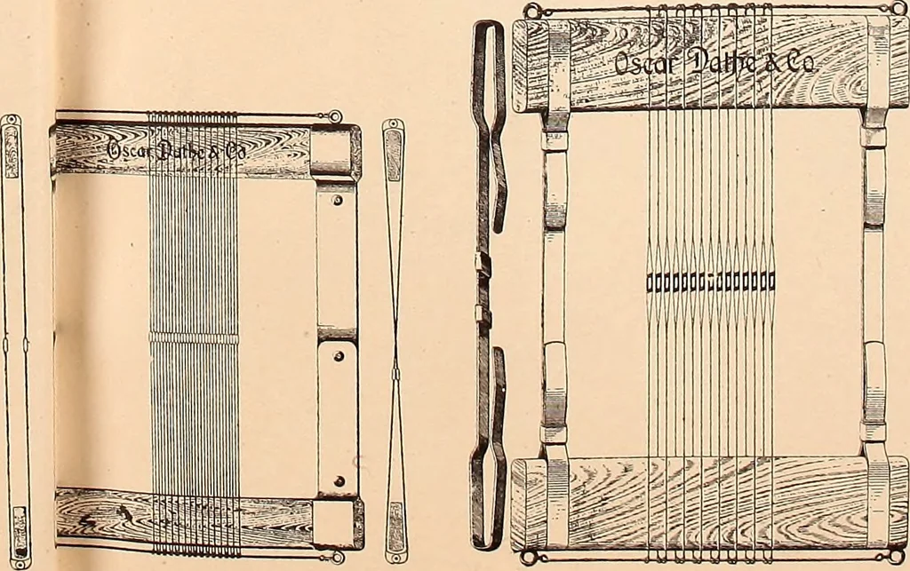 An illustration from Ausführliches Handbuch der Weberei. Ein Lehr- und Hilfsbuch für Fabrikanten, Weber und Webschüler, 1909, leaf 18
