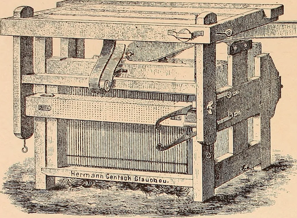 An illustration from Ausführliches Handbuch der Weberei. Ein Lehr- und Hilfsbuch für Fabrikanten, Weber und Webschüler, 1909, leaf 22