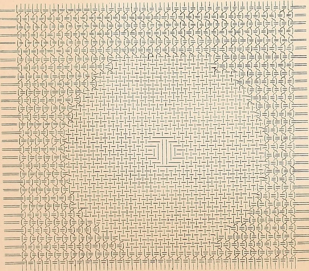 An illustration from Ausführliches Handbuch der Weberei. Ein Lehr- und Hilfsbuch für Fabrikanten, Weber und Webschüler, 1909, leaf 56