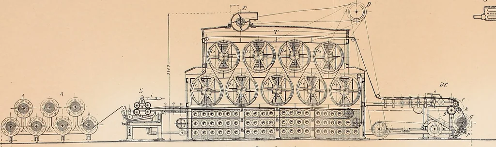 An illustration from Ausführliches Handbuch der Weberei. Ein Lehr- und Hilfsbuch für Fabrikanten, Weber und Webschüler, 1909, leaf 80
