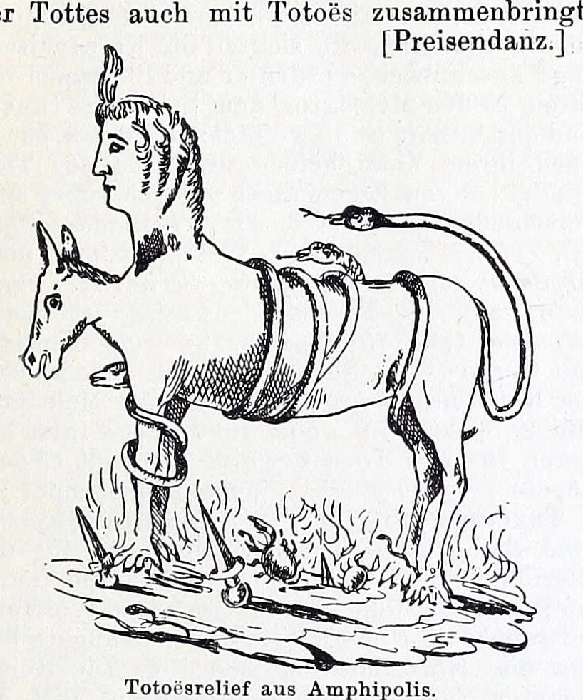 An illustration from Ausführliches Lexikon der griechischen und römischen Mythologie, 1884, leaf 309