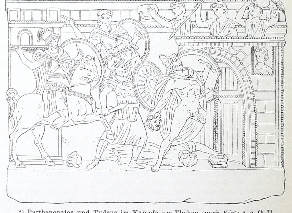 An illustration from Ausführliches Lexikon der griechischen und römischen Mythologie, 1884, leaf 46