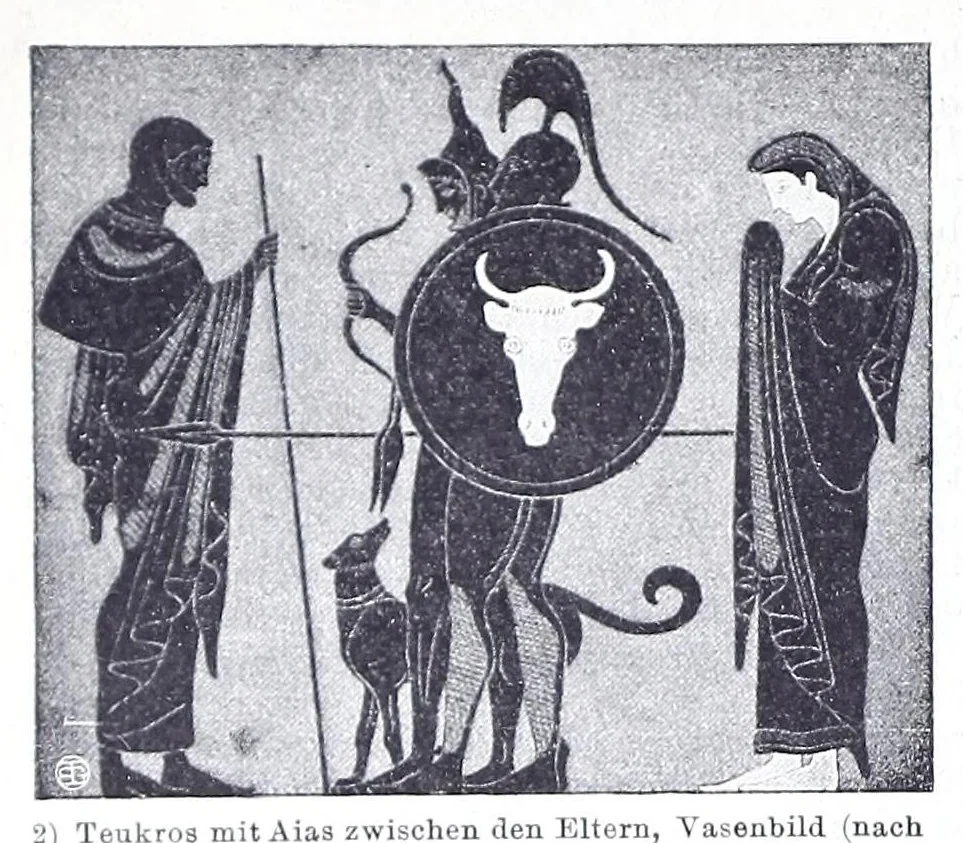 An illustration from Ausführliches Lexikon der griechischen und römischen Mythologie, 1884, leaf 668