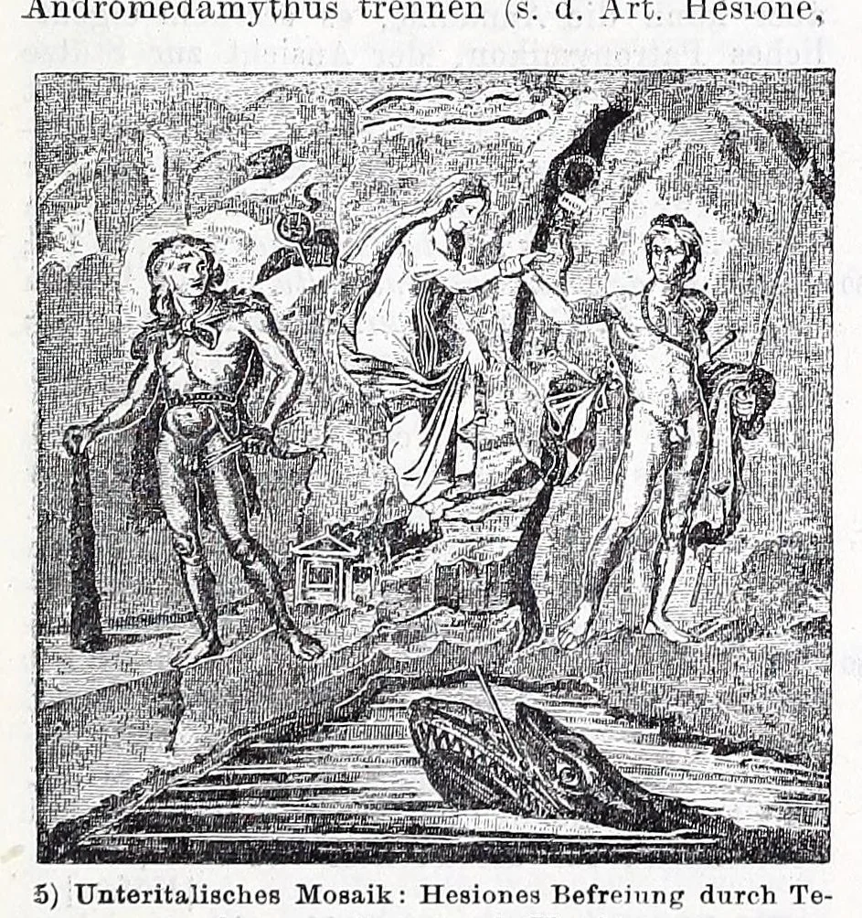 An illustration from Ausführliches Lexikon der griechischen und römischen Mythologie, 1884, leaf 689