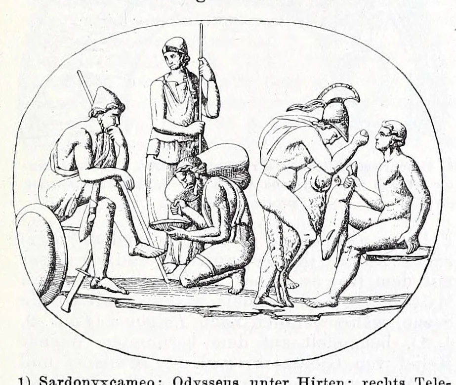 An illustration from Ausführliches Lexikon der griechischen und römischen Mythologie, 1884, leaf 703