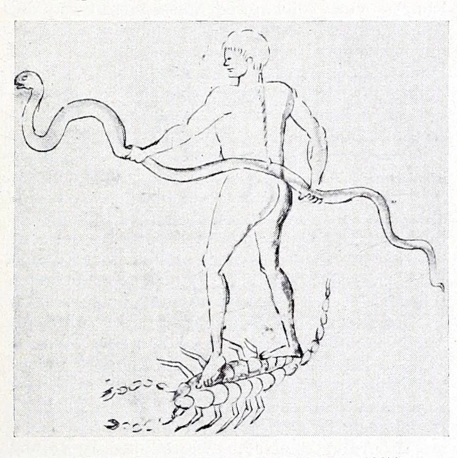 An illustration from Ausführliches Lexikon der griechischen und römischen Mythologie, 1884, leaf 481