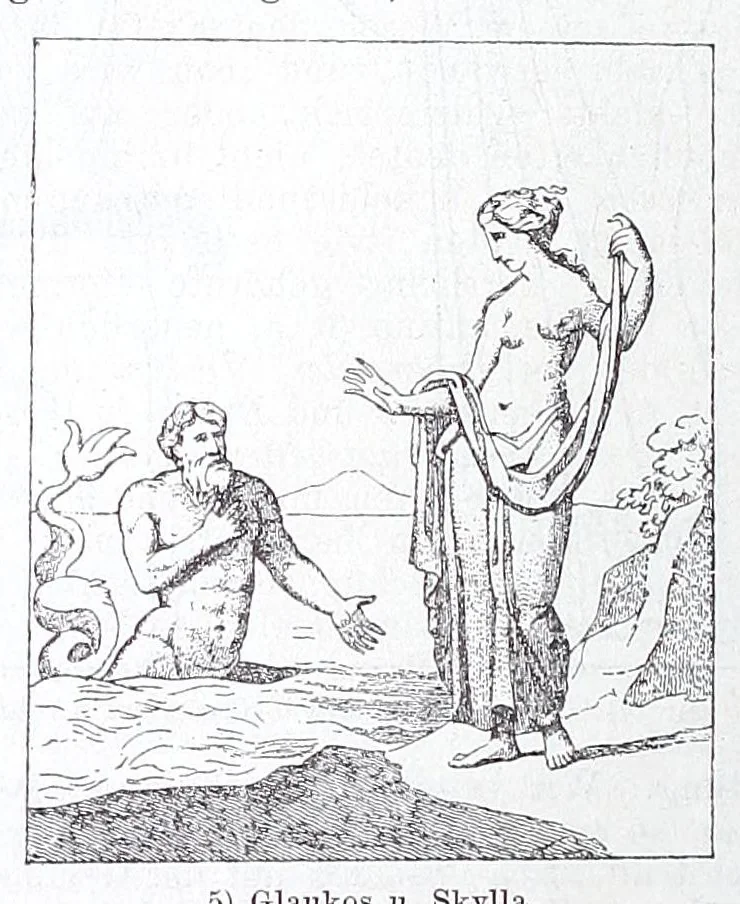 An illustration from Ausführliches Lexikon der griechischen und römischen Mythologie, 1884, leaf 128