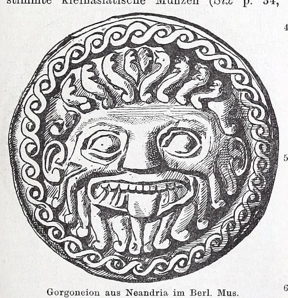 An illustration from Ausführliches Lexikon der griechischen und römischen Mythologie, 1884, leaf 145