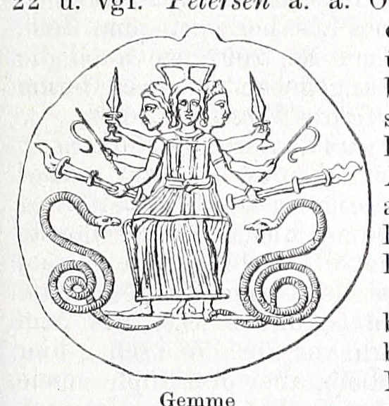 An illustration from Ausführliches Lexikon der griechischen und römischen Mythologie, 1884, leaf 241