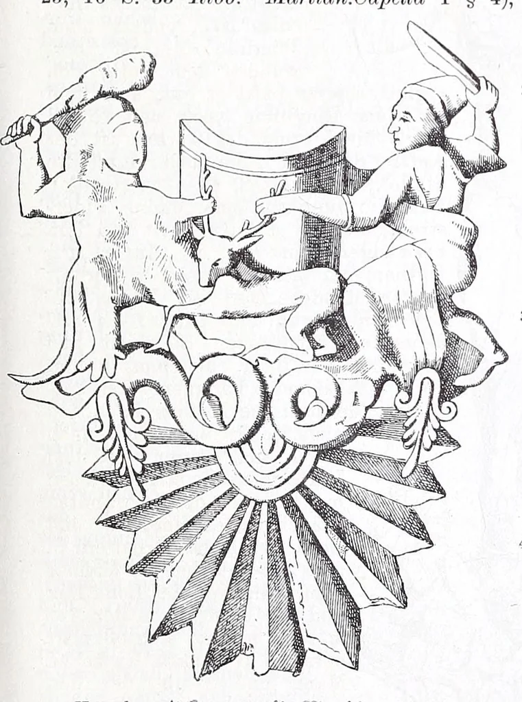 An illustration from Ausführliches Lexikon der griechischen und römischen Mythologie, 1884, leaf 419