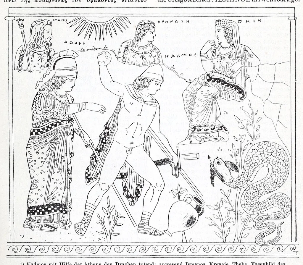 An illustration from Ausführliches Lexikon der griechischen und römischen Mythologie, 1884, leaf 425