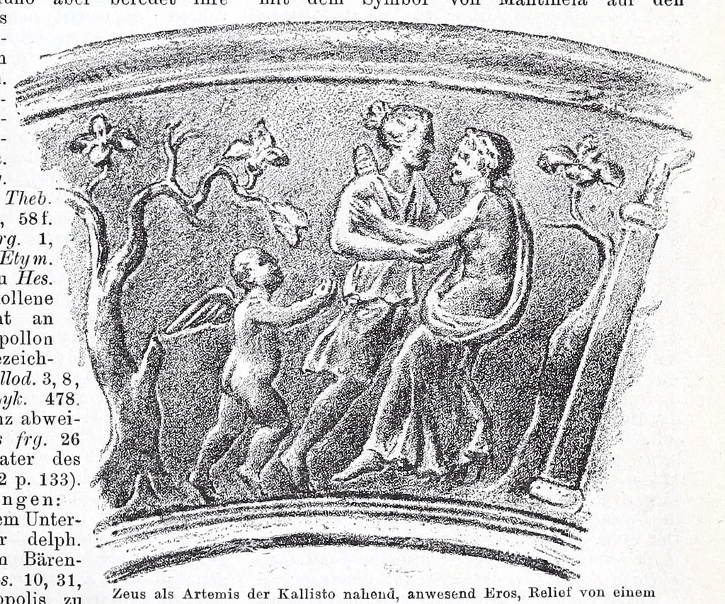 An illustration from Ausführliches Lexikon der griechischen und römischen Mythologie, 1884, leaf 477