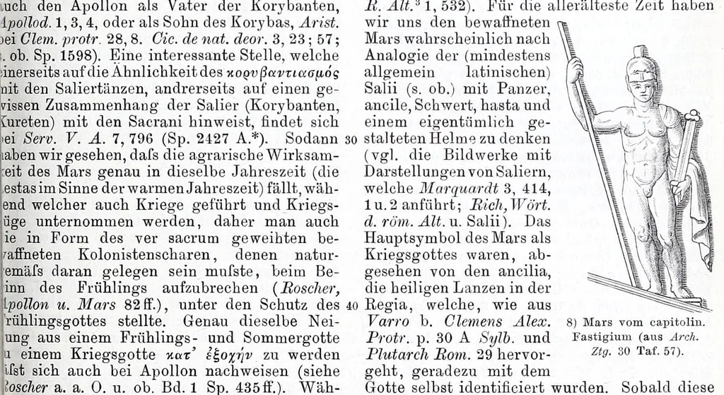 An illustration from Ausführliches Lexikon der griechischen und römischen Mythologie, 1884, leaf 331