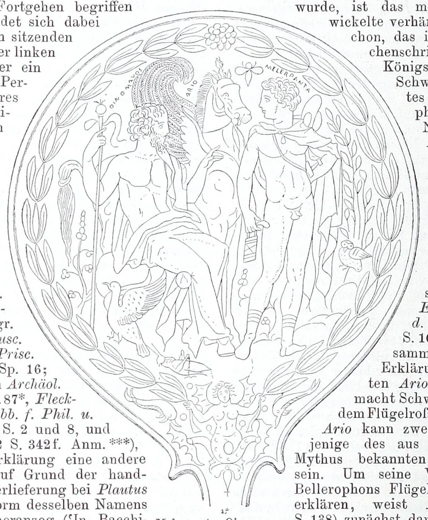 An illustration from Ausführliches Lexikon der griechischen und römischen Mythologie, 1884, leaf 432