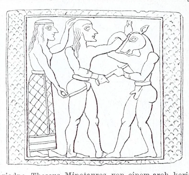 An illustration from Ausführliches Lexikon der griechischen und römischen Mythologie, 1884, leaf 624