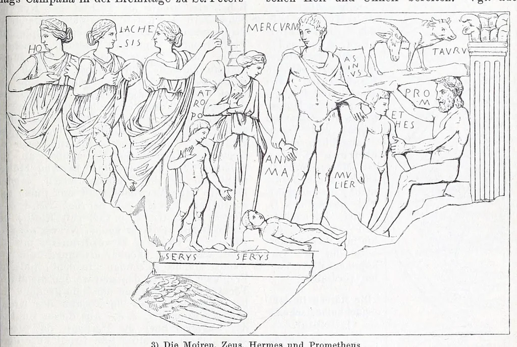 An illustration from Ausführliches Lexikon der griechischen und römischen Mythologie, 1884, leaf 667