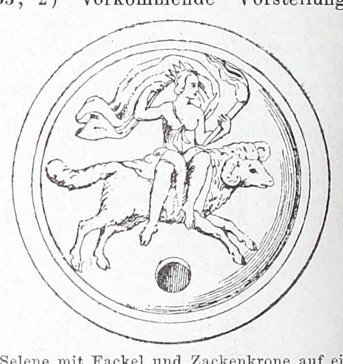 An illustration from Ausführliches Lexikon der griechischen und römischen Mythologie, 1884, leaf 688