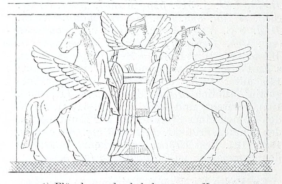 An illustration from Ausführliches Lexikon der griechischen und römischen Mythologie, 1884, leaf 150