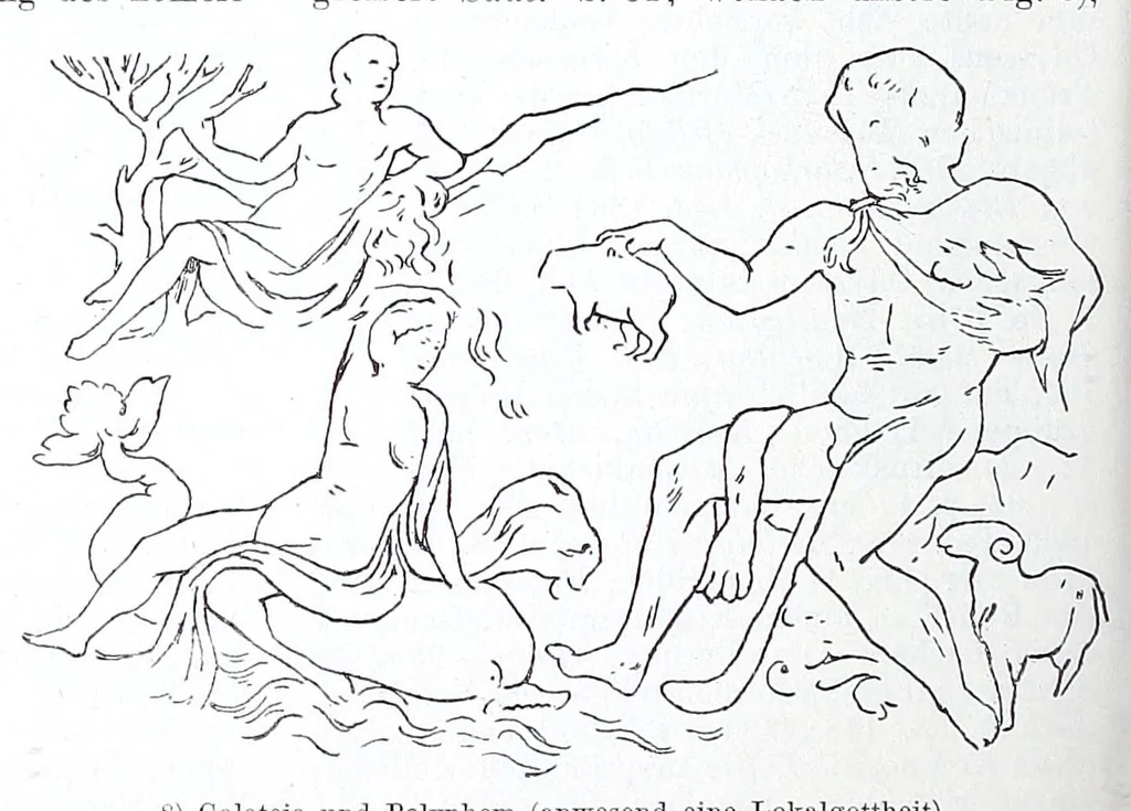 An illustration from Ausführliches Lexikon der griechischen und römischen Mythologie, 1884, leaf 638